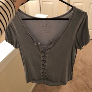 Soft & sexy criss cross shirt